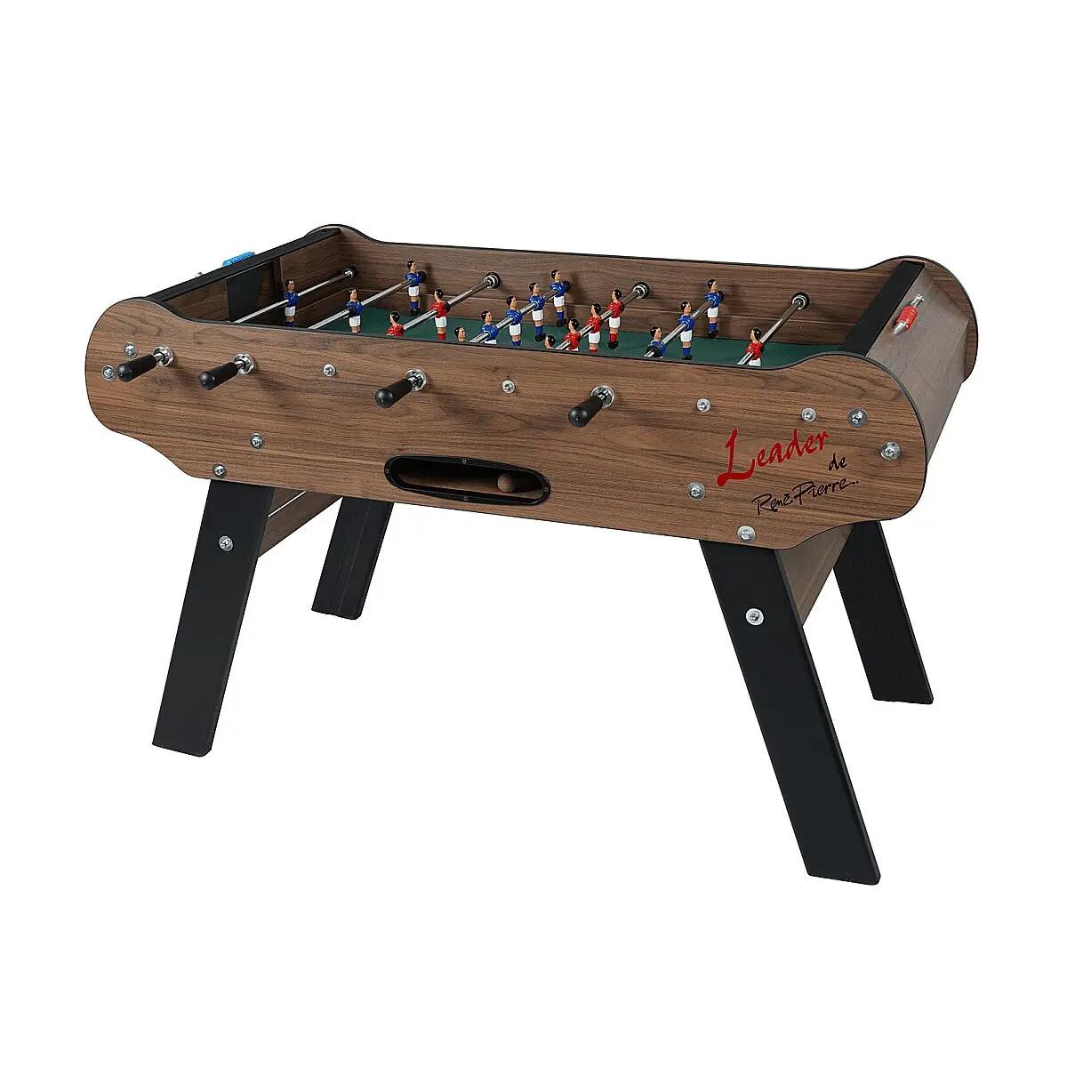 Biliardino - gioco - giocatori metallici, linoleum - finitura castagno 2/5