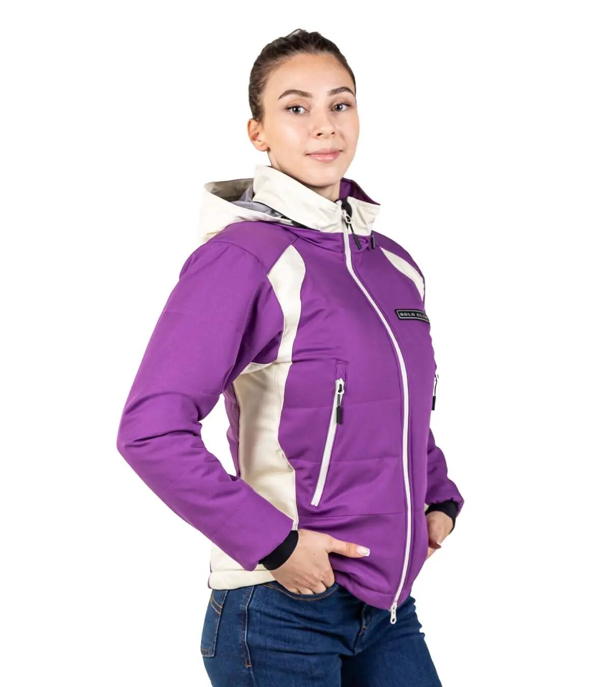 Casaco Aspen Mulher Impermeável Térmica Cortavento Roxo-Bege 5/5