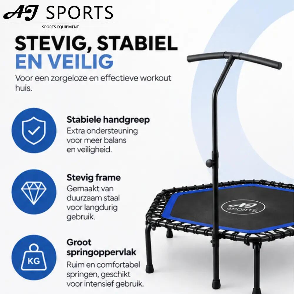 Fitness trampoline - Trampoline - Ø 105cm - Belastbaar tot 200kg 3/7