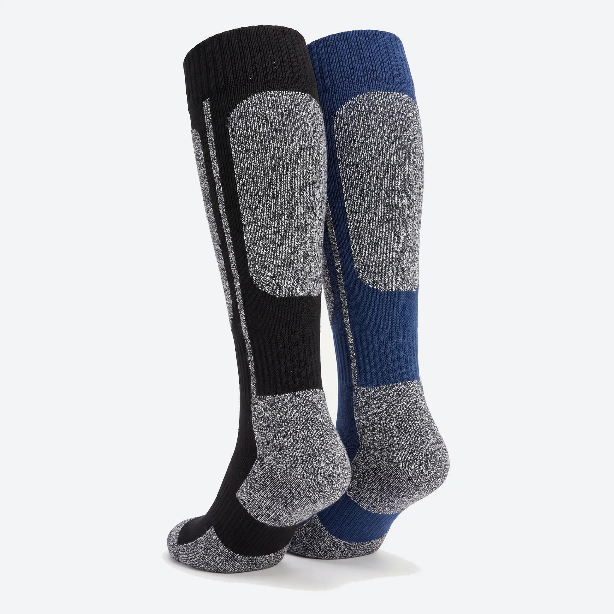 Damen Herren Ski Funktionssocken 2er Pack Kniestrümpfe gepolstert Wolle Snow 2/10