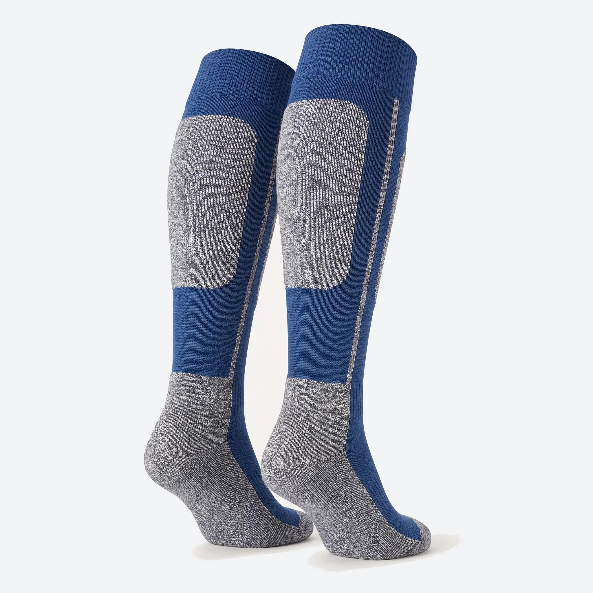 Damen Herren Ski Funktionssocken 4er Pack Kniestrümpfe gepolstert Wolle Snow 2/6