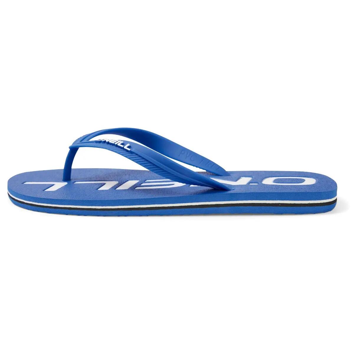 Heren Teenslippers Logo Blauw II 3/4