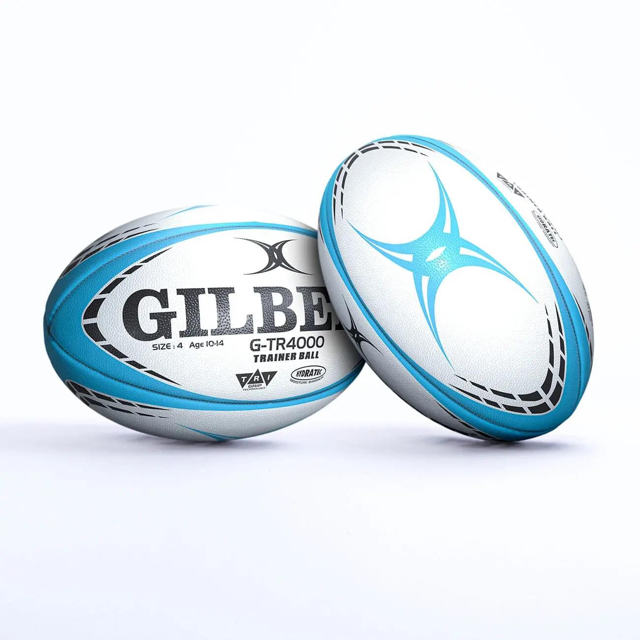 Balón de rugby de entrenamiento Gilbert G-TR4000 Azul cielo – Talla 4 2/4