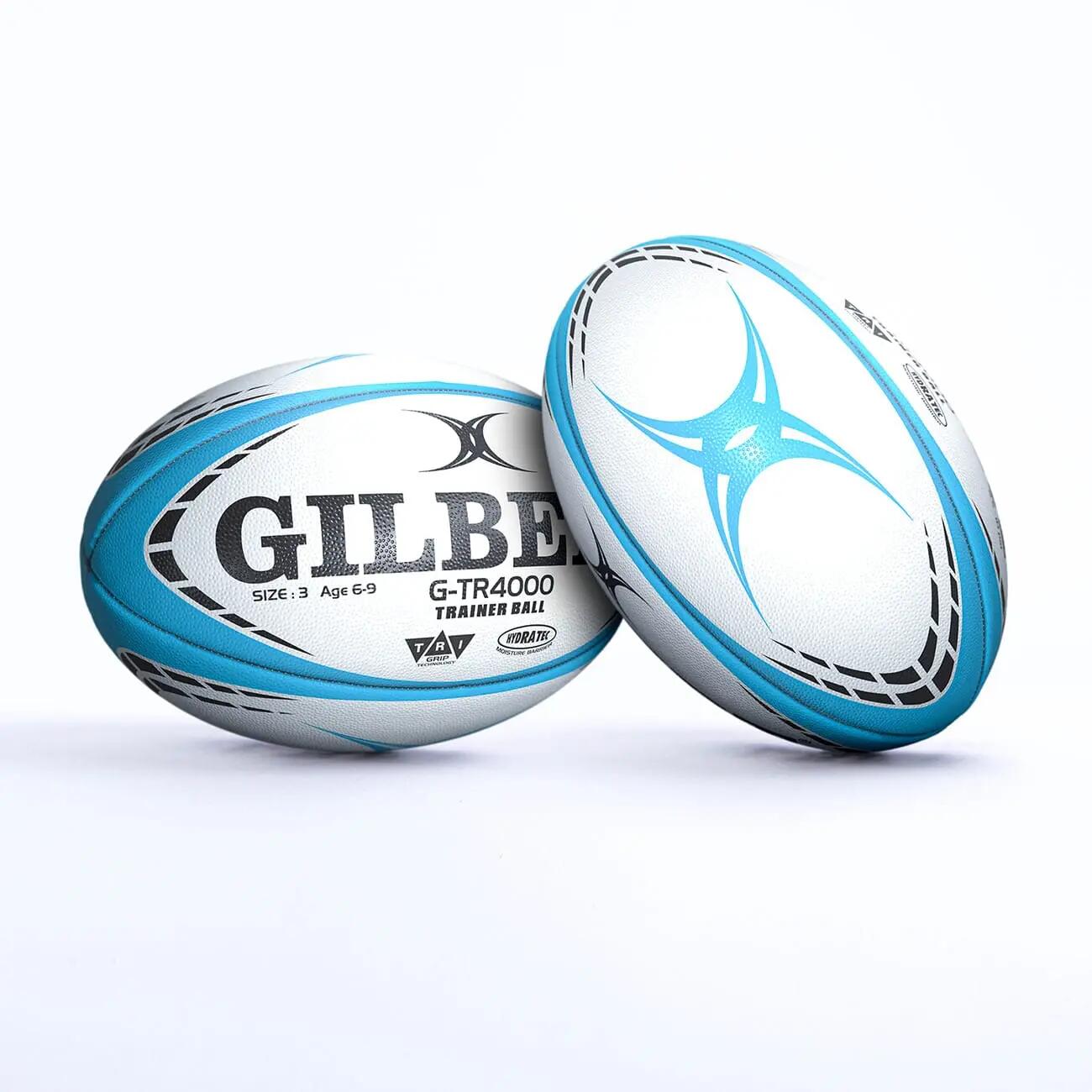 Ballon de rugby d'entrainement G-TR4000 Gilbert Bleu ciel - Taille 3 2/3
