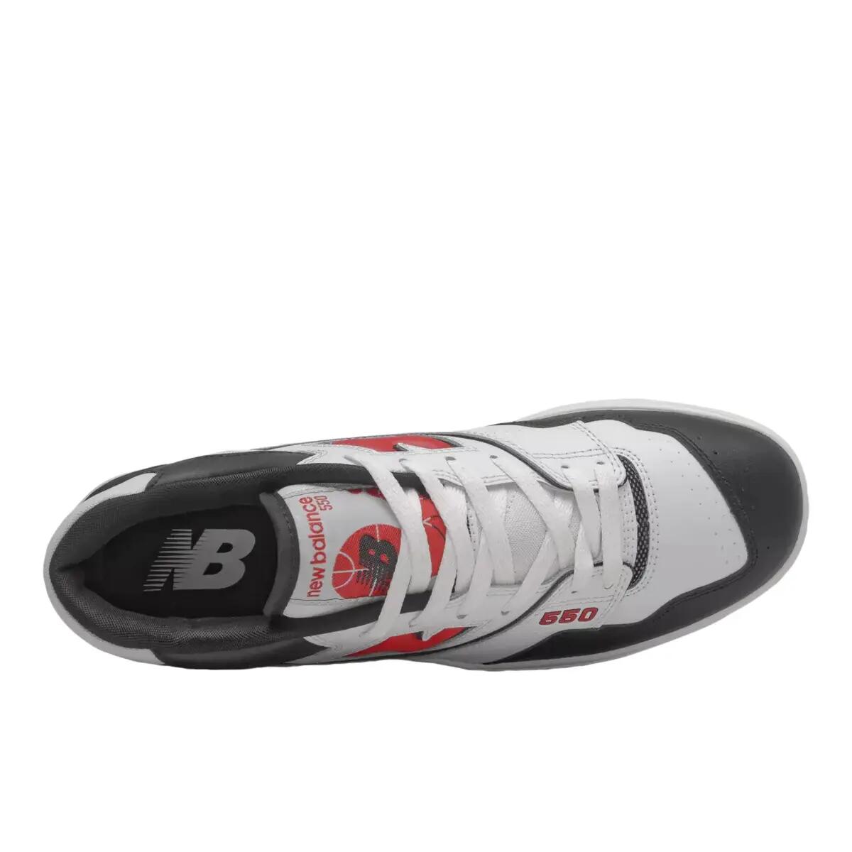 New Balance 550 White Red Black 3/5