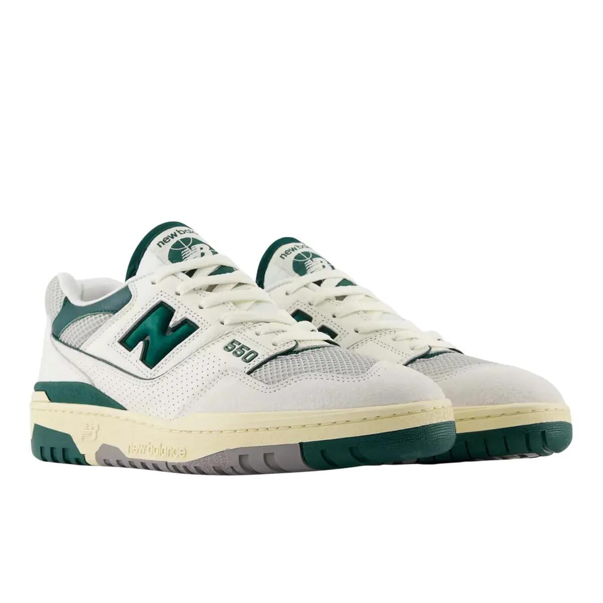 Sneakers New Balance BB550CPE blanc et vert 4/7
