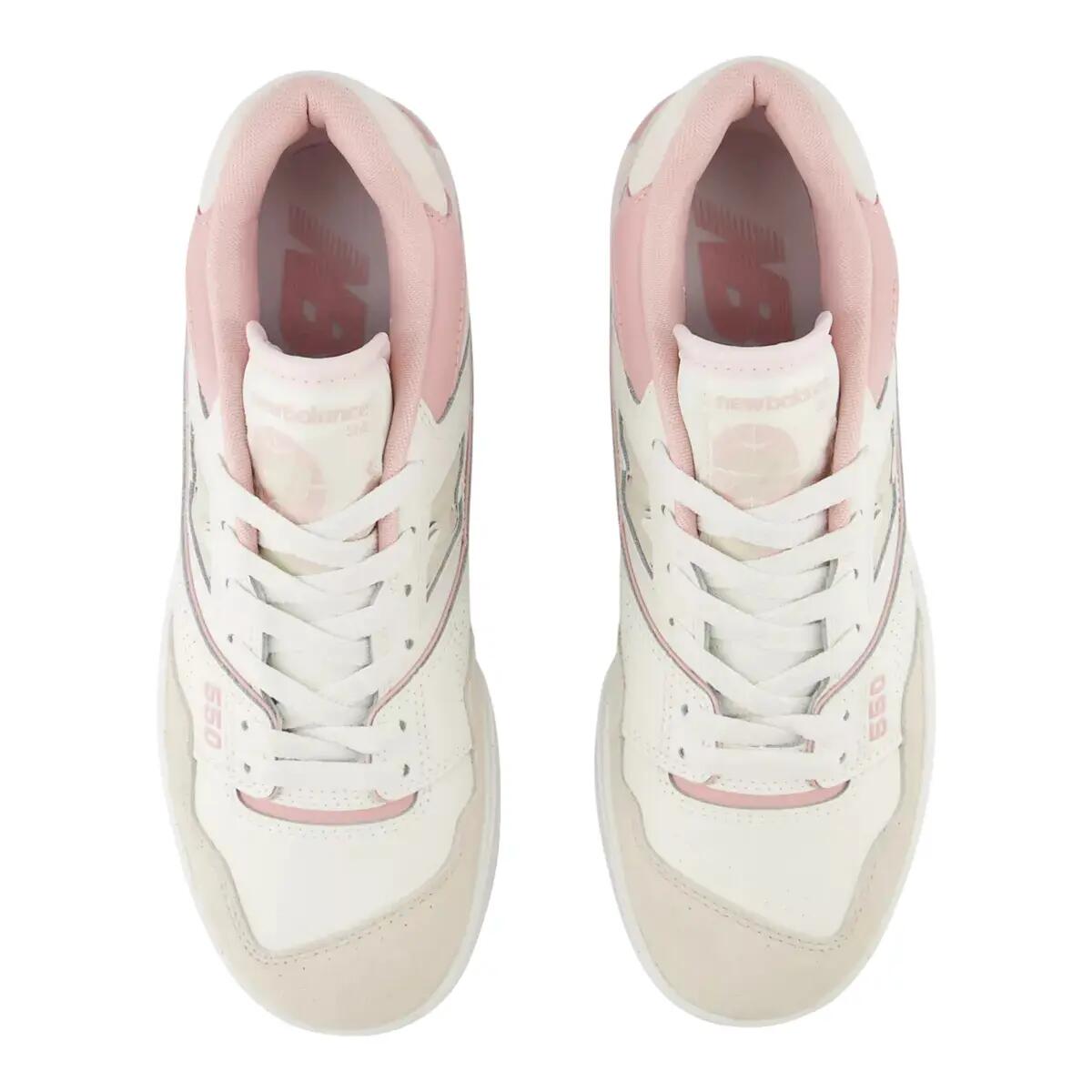 Sneakers New Balance 550 blanc et rose pour femme 3/6