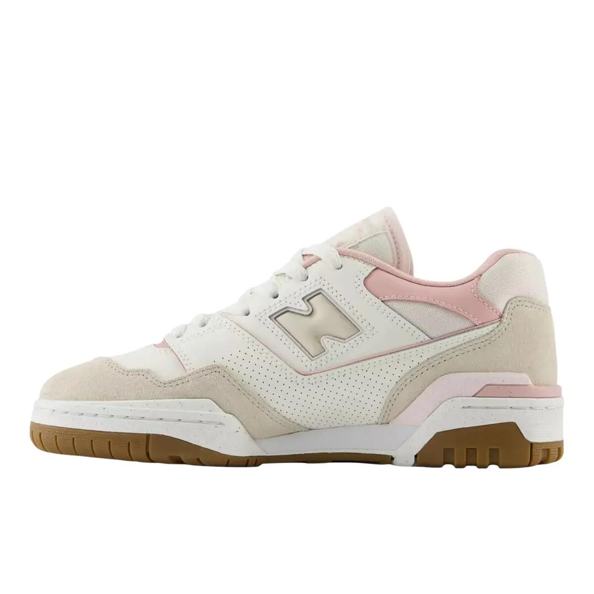 Sneakers New Balance 550 blanc et rose pour femme 2/6
