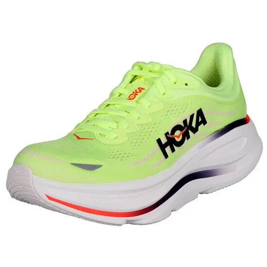 Schoenen - road running - mannen - bondi 9 - maximale demping - neon yuzu