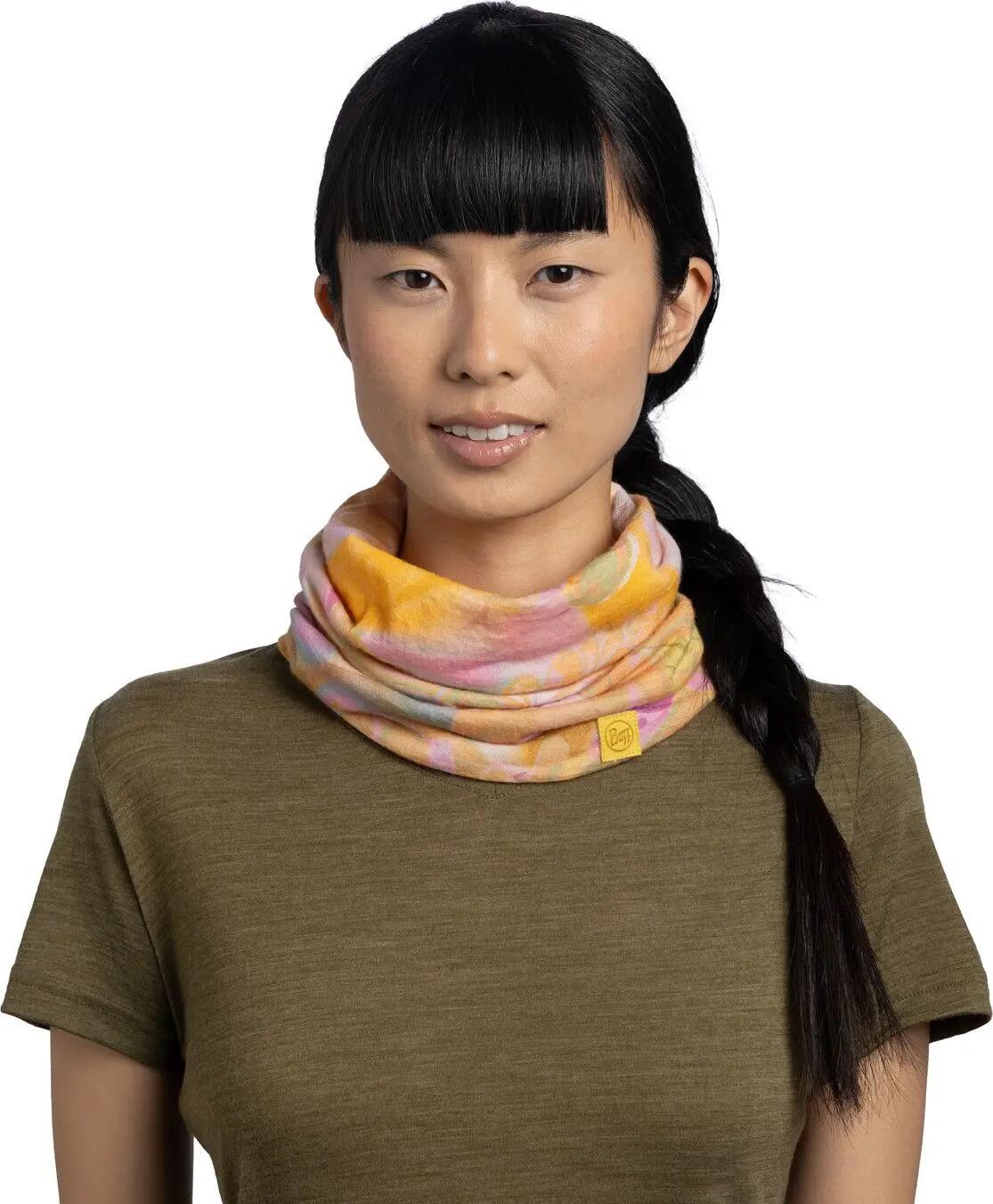 Merino Lightweight Prints Unisex Buff Jaune TAILLE UNIQUE 3/7