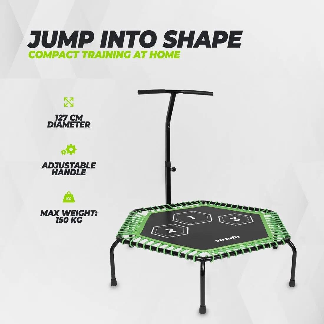 Fitness Trampoline Pro met Handvat - Zwart - 127 cm 10/10