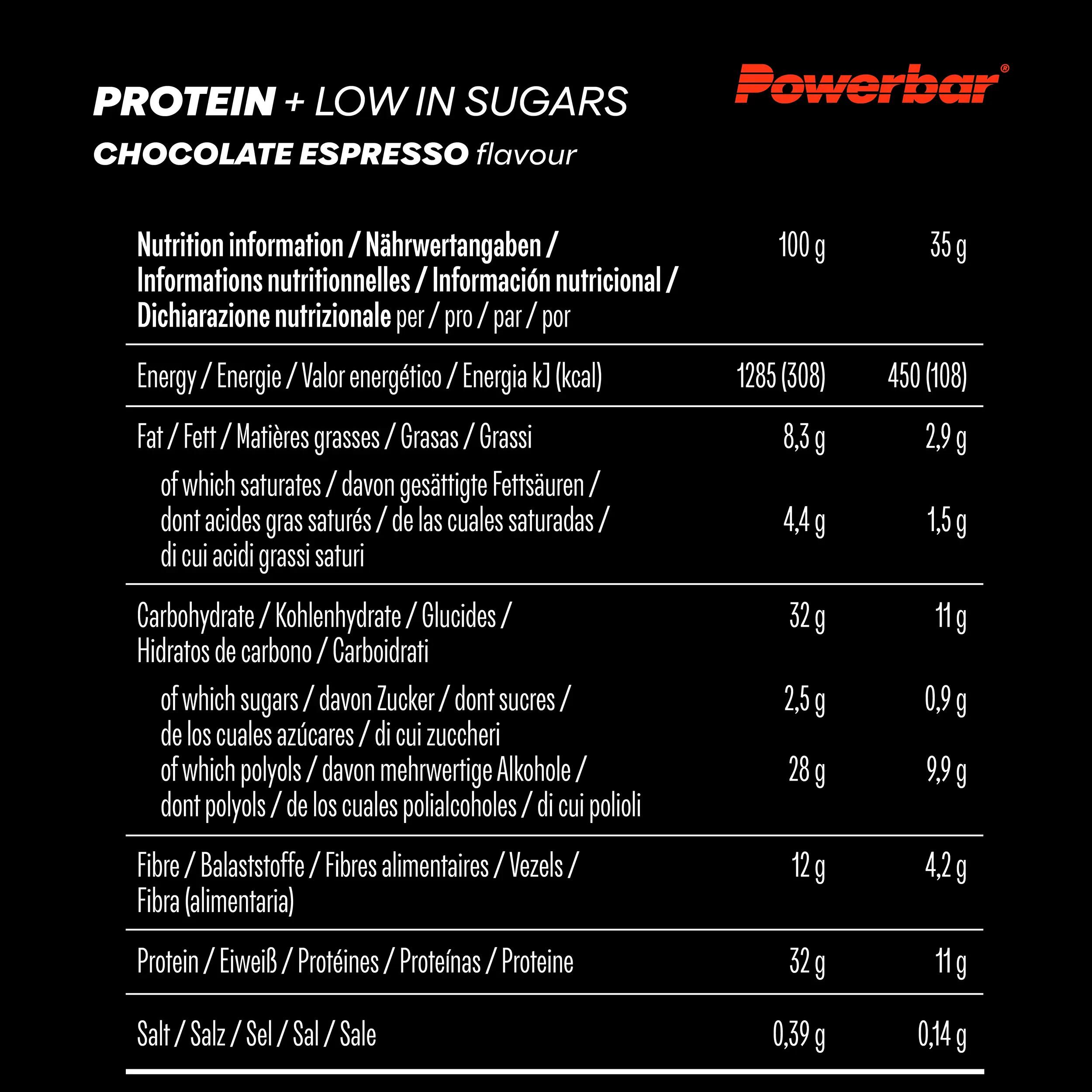 Protein Plus - Low Sugar - Chocolate Espresso - 16x35g Riegel 5/7