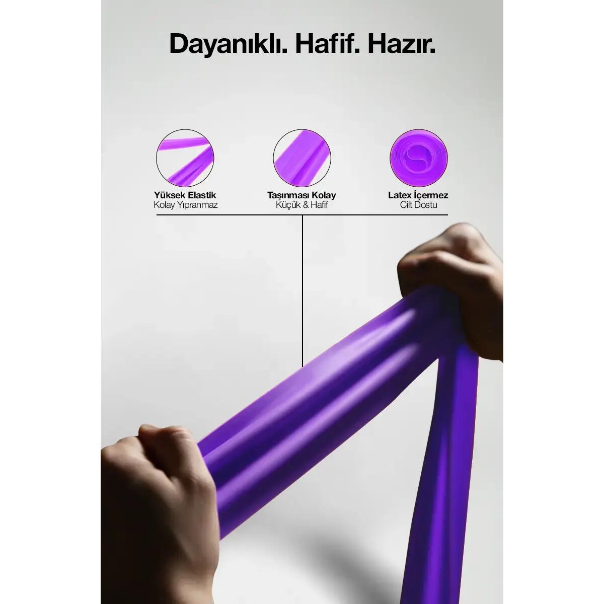 PİLATES LASTİĞİ - ORTA Direnç  - MOR