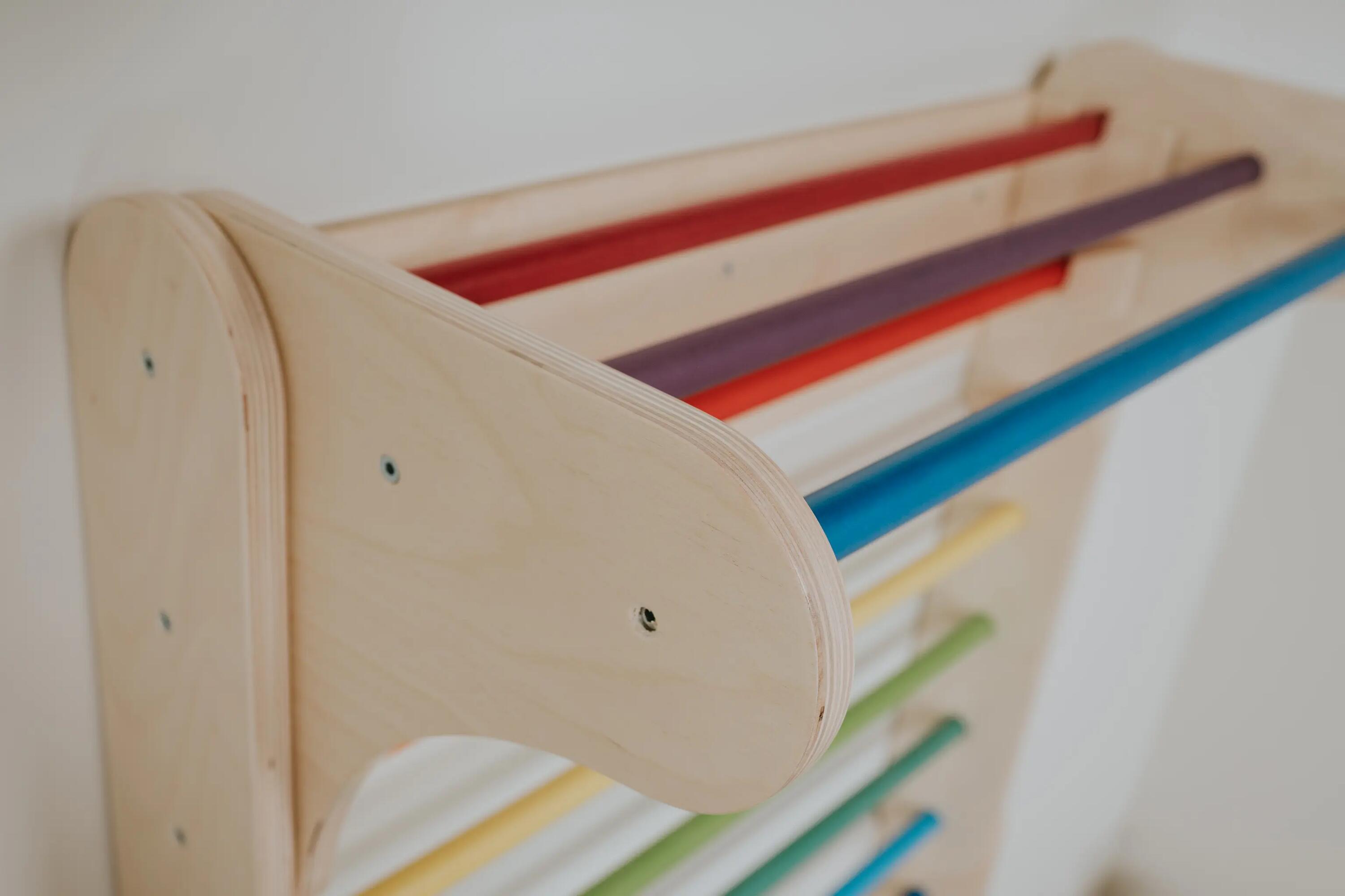 Triangle d’escalade Pikler et espalier suédois 2-en-1 pour enfants, Multicolore 8/11