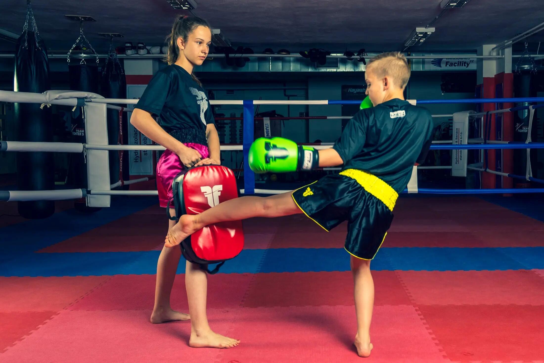 Bouclier - Muay Thai - Enfant - Rembourré - FKVB0002 - Rouge/Noir 3/3