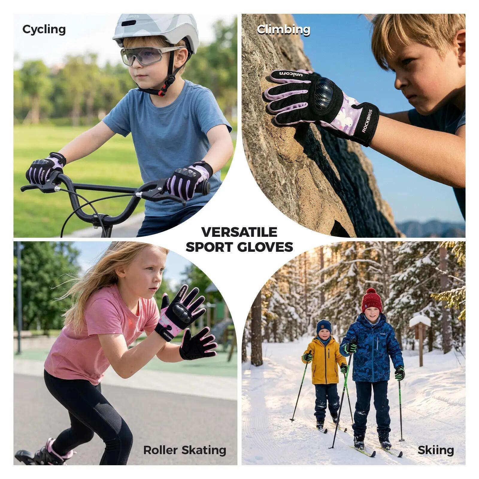 ROCKBROS Gants enfant complets avec protection PVC & écran tactile 7/7
