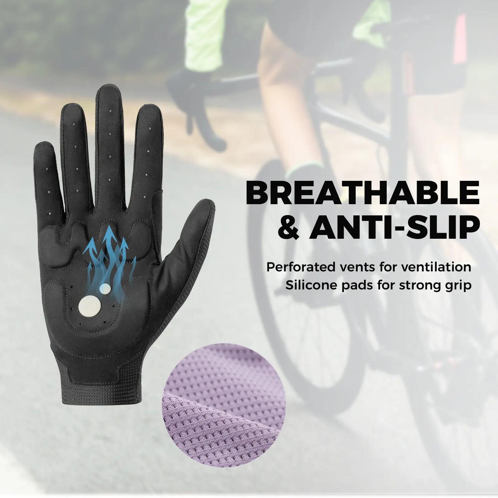 ROCKBROS Vollfinger Fahrradhandschuhe mit Touchscreen 4/6