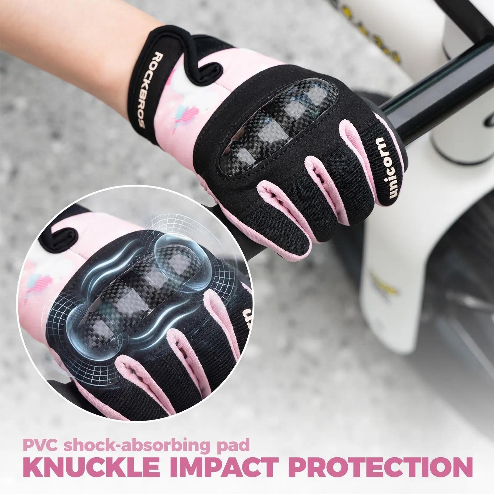 ROCKBROS Gants enfant complets avec protection PVC & écran tactile 4/7