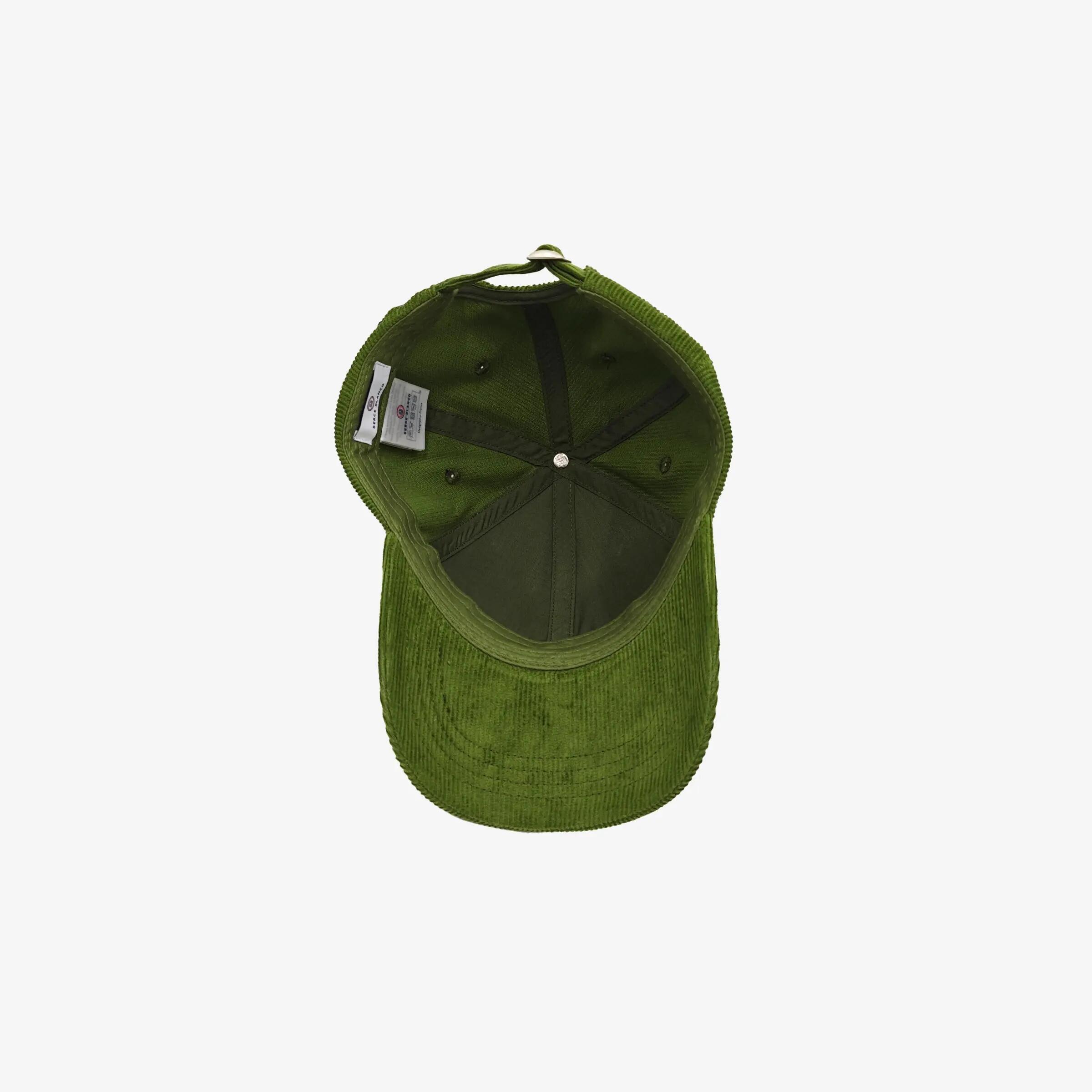 Cappellino con logo in velluto a coste 3/3