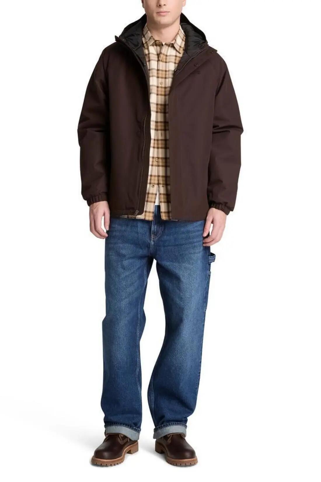 Veste imperméable - sportswear - homme - capuche réglable - marron 2/4