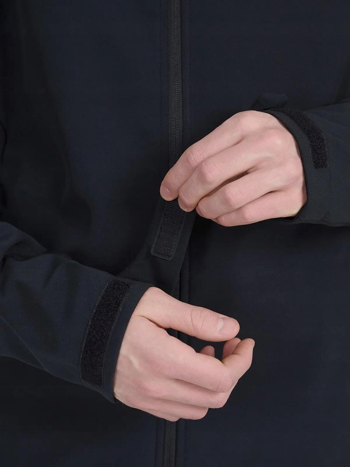 KURTKA MĘSKA 4F SOFTSHELL WIATROODPORNA       Z KAPTUREM  CZARNA 7/12