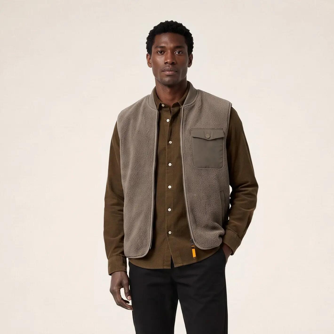Gilet polaire sans manches beige Marcel 2/6