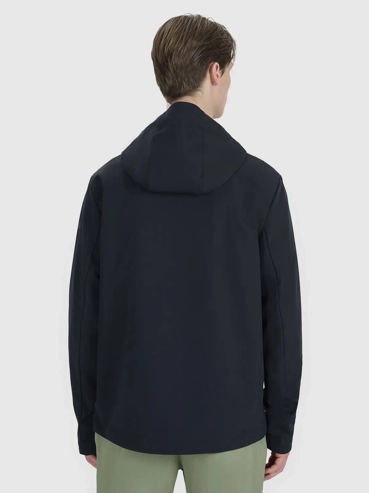KURTKA MĘSKA 4F SOFTSHELL WIATROODPORNA       Z KAPTUREM  CZARNA 3/12