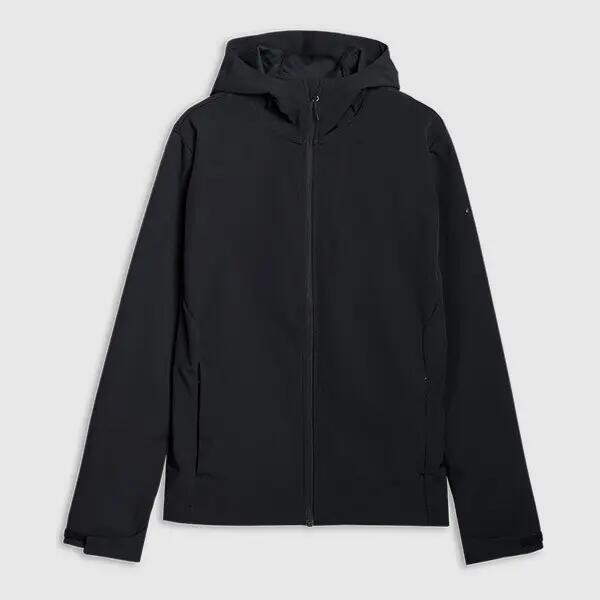 KURTKA MĘSKA 4F SOFTSHELL WIATROODPORNA       Z KAPTUREM  CZARNA 11/12