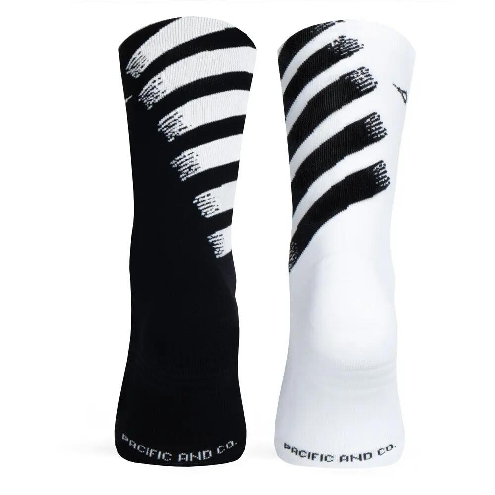 Calcetin running  unisex Hyper Pro, tricotado color Black and White 4/6