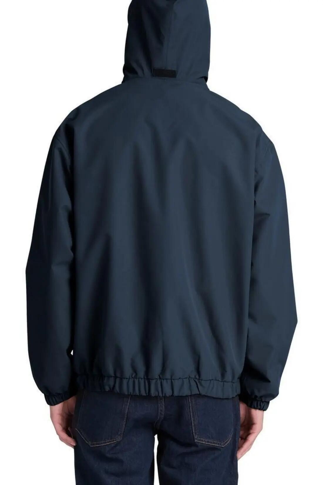 Bomber - Homme - Imperméable, capuche amovible - Bleu marine 3/4