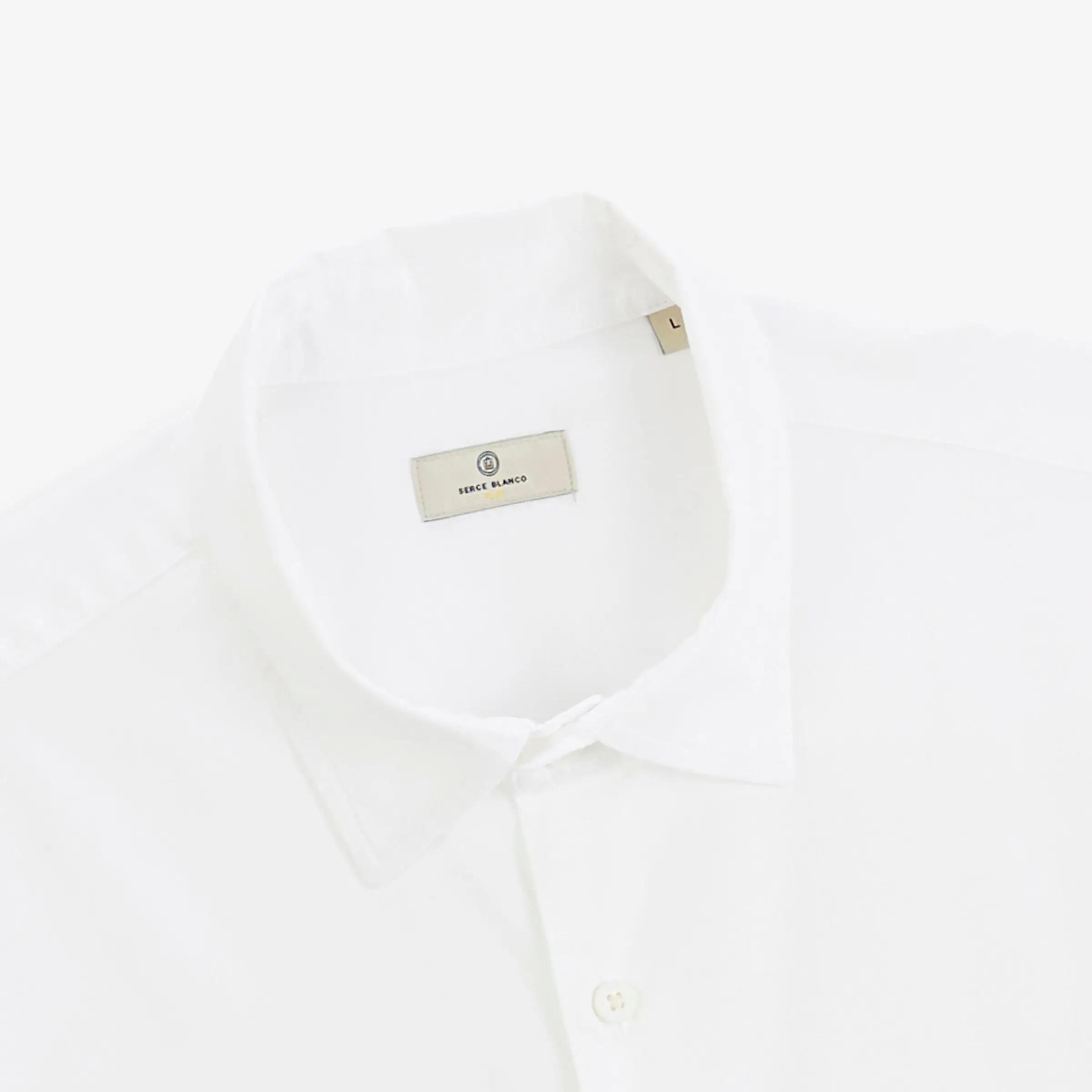Overhemd met lange mouwen van stretch-twill 5/6