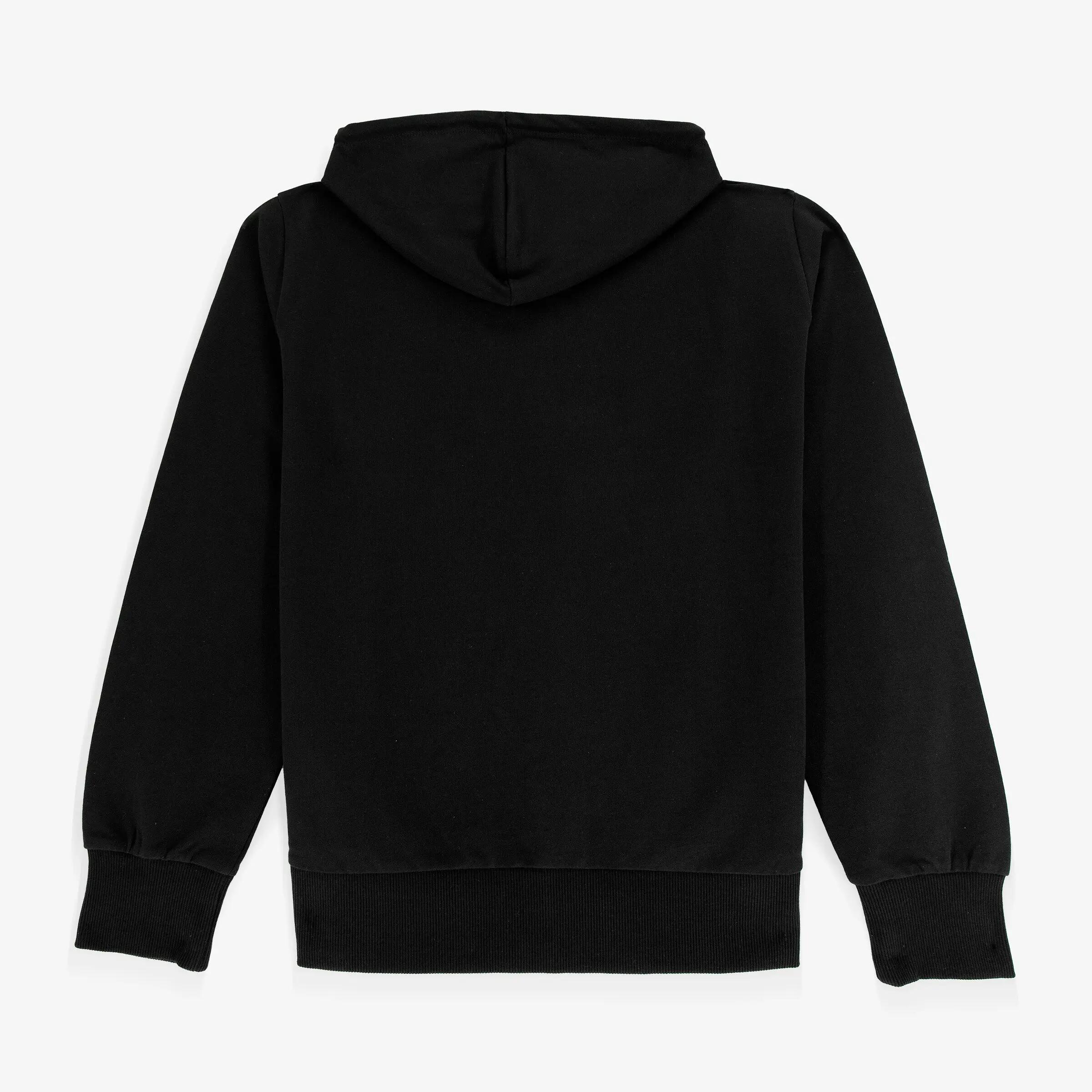 Sweat zippé à capuche Sidney en coton noir 2/3