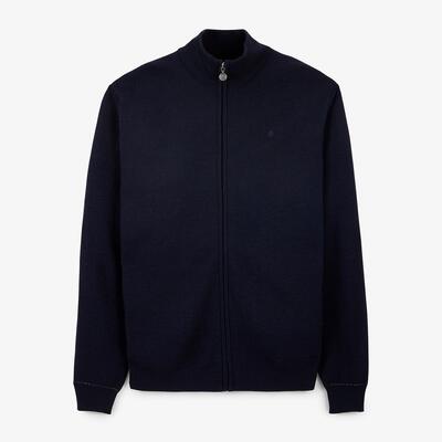 Malone vest met ritssluiting van gebreide wol