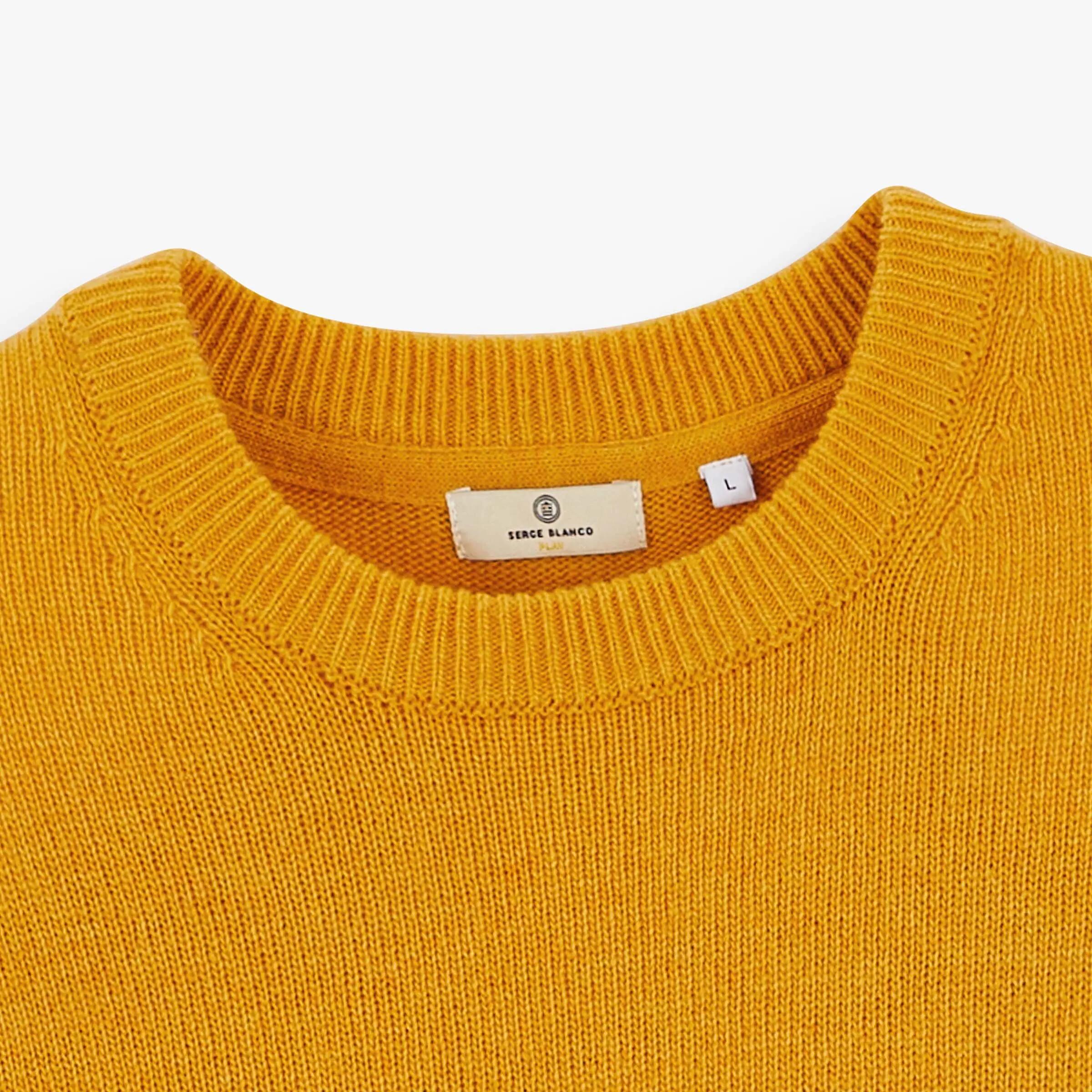 Pull col rond laine lambswool jaune Madani SBPLAY 4/6