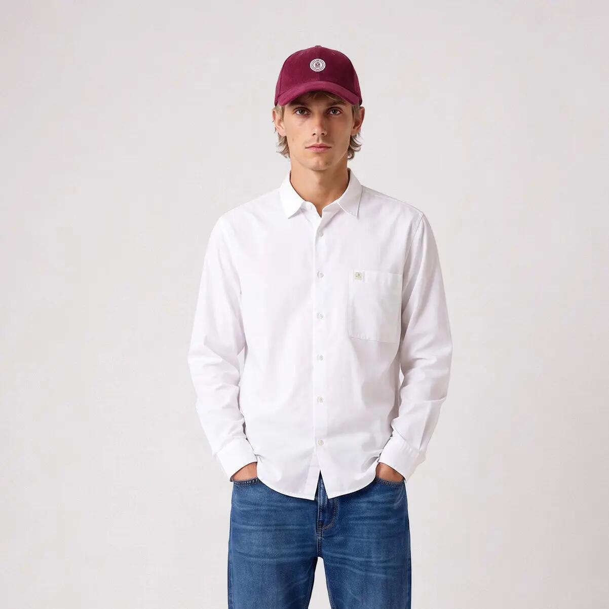 Overhemd met lange mouwen van stretch-twill 2/6