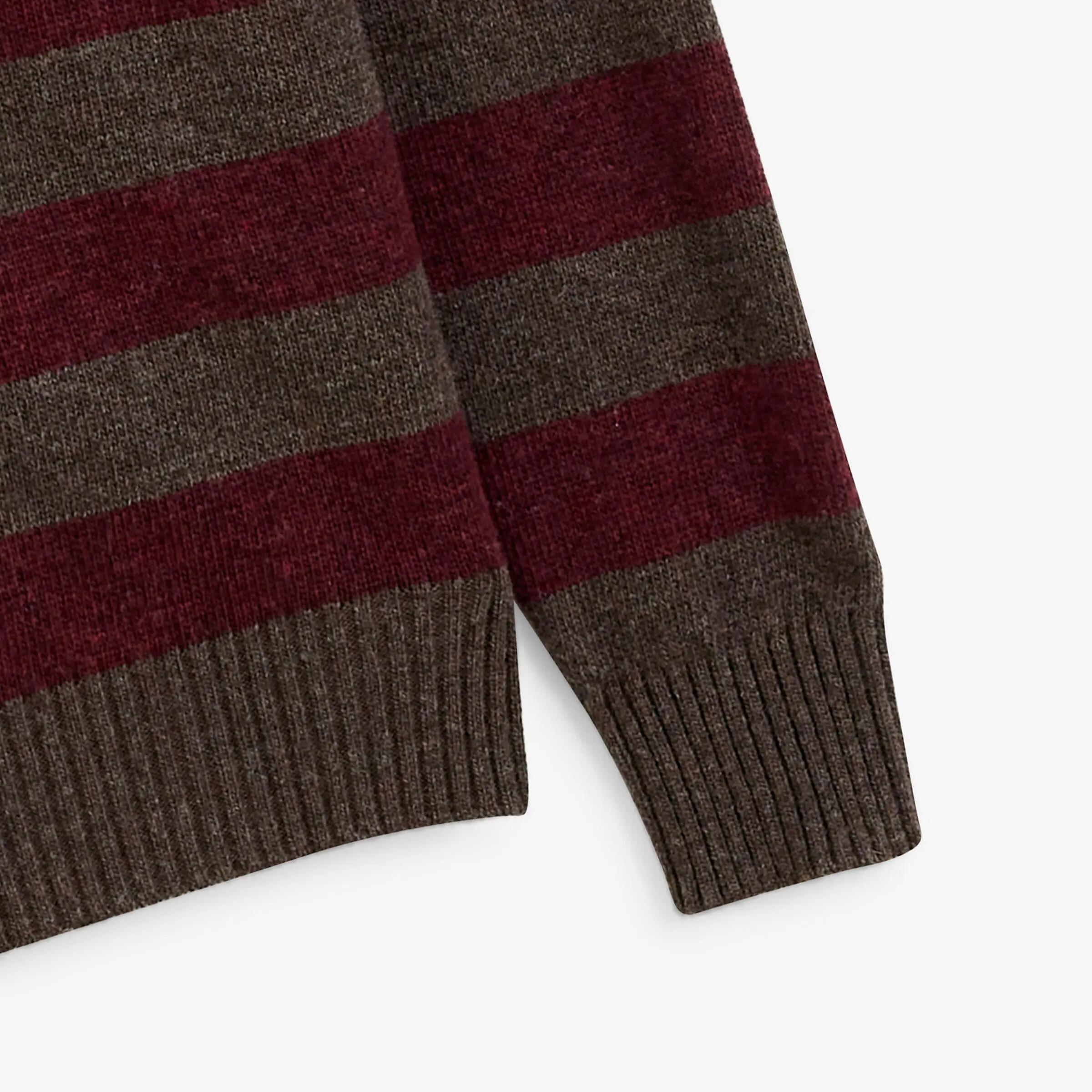 Pull rayé laine col rond marron Mirzan 5/6