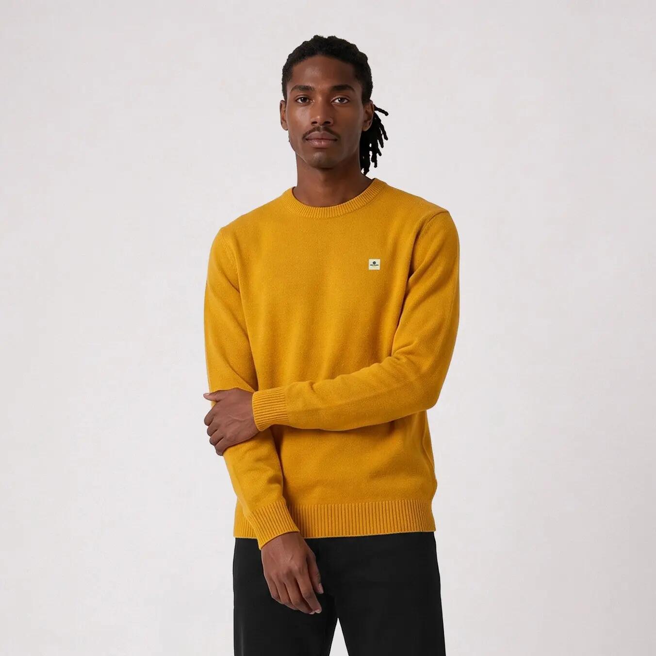 Pull col rond laine lambswool jaune Madani SBPLAY 2/6