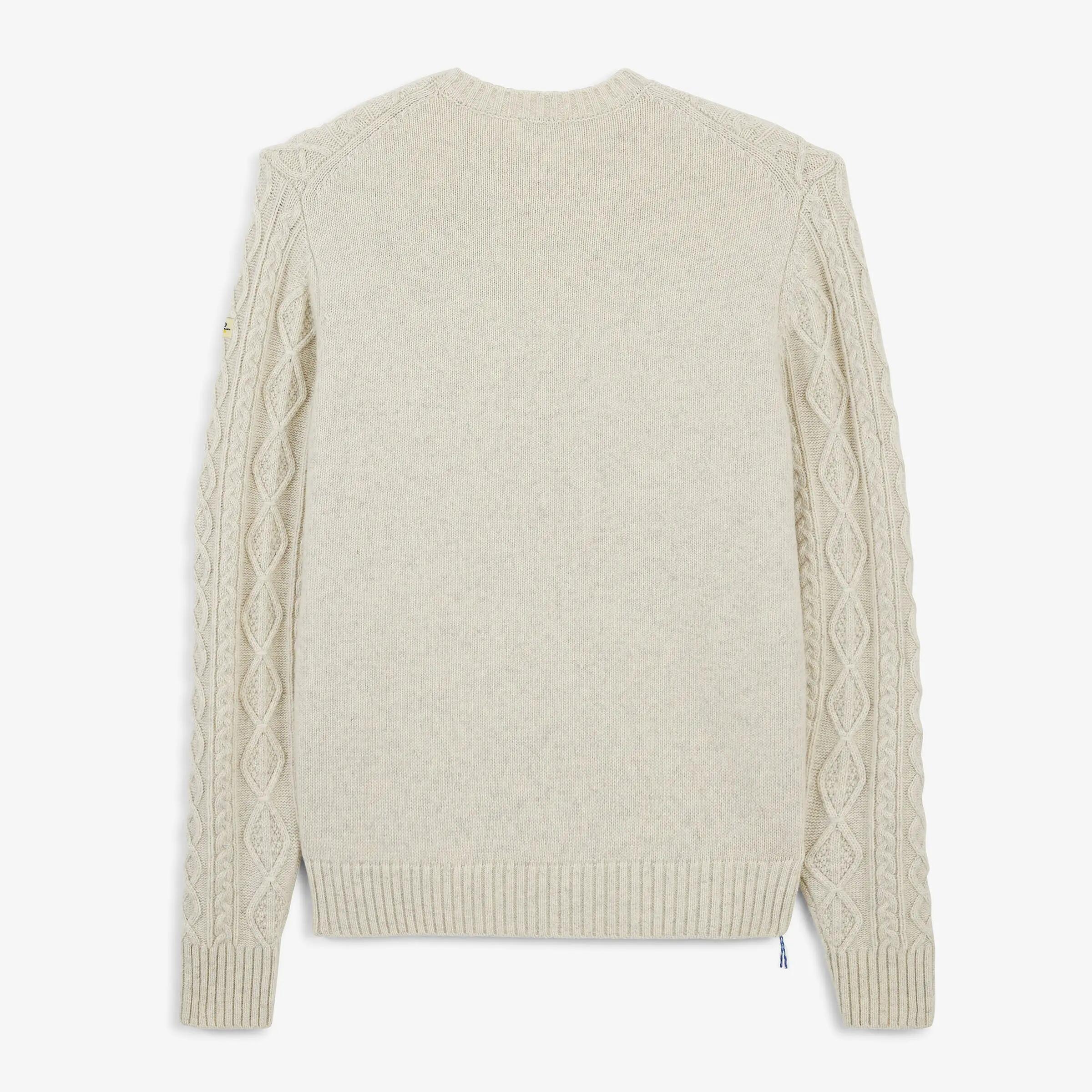 Pull torsadé laine col rond beige sable Médéric SBPLAY 3/6