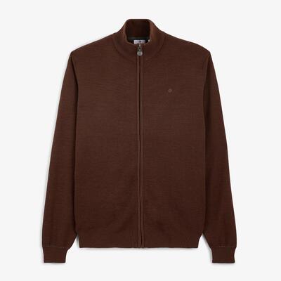Malone vest met ritssluiting van gebreide wol