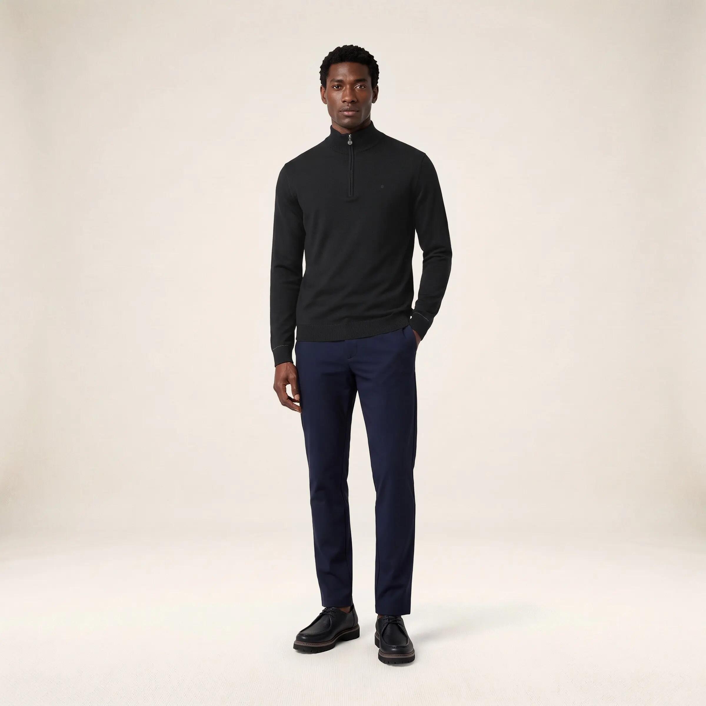 Pull laine col zippé noir Marvine 6/6