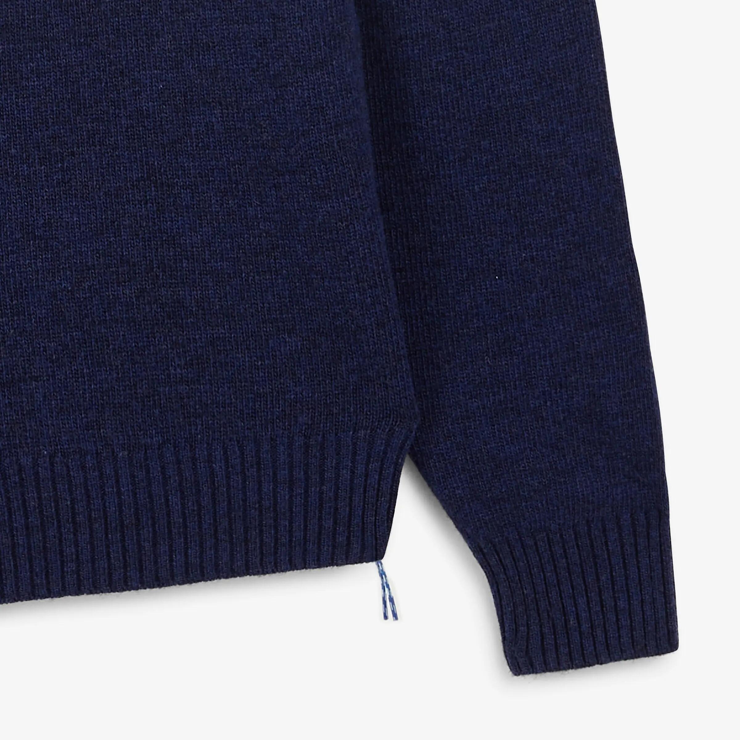 Pull laine col rond bleu indigo Madani SBPLAY 5/6