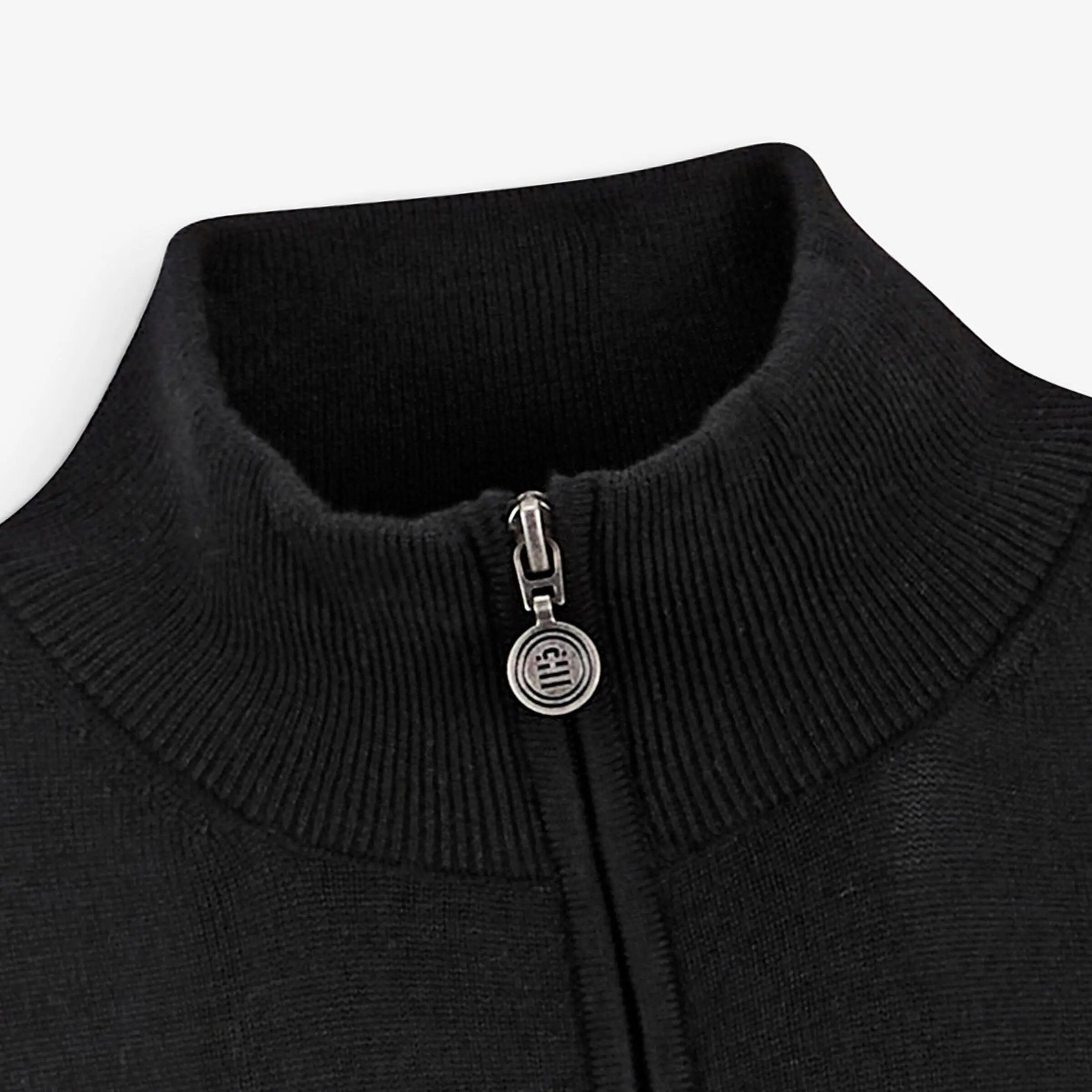 Pull laine col zippé noir Marvine 4/6