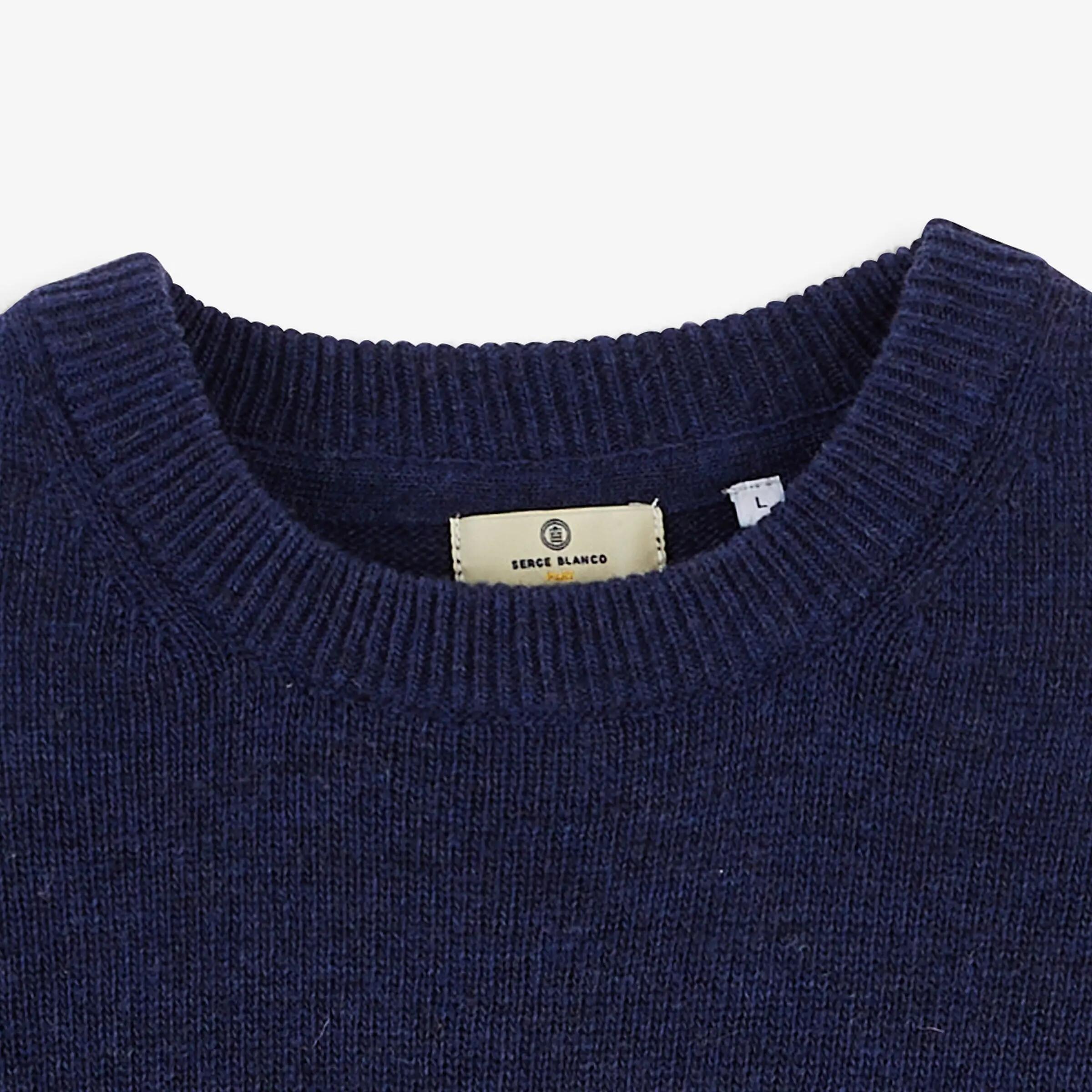 Pull laine col rond bleu indigo Madani SBPLAY 4/6