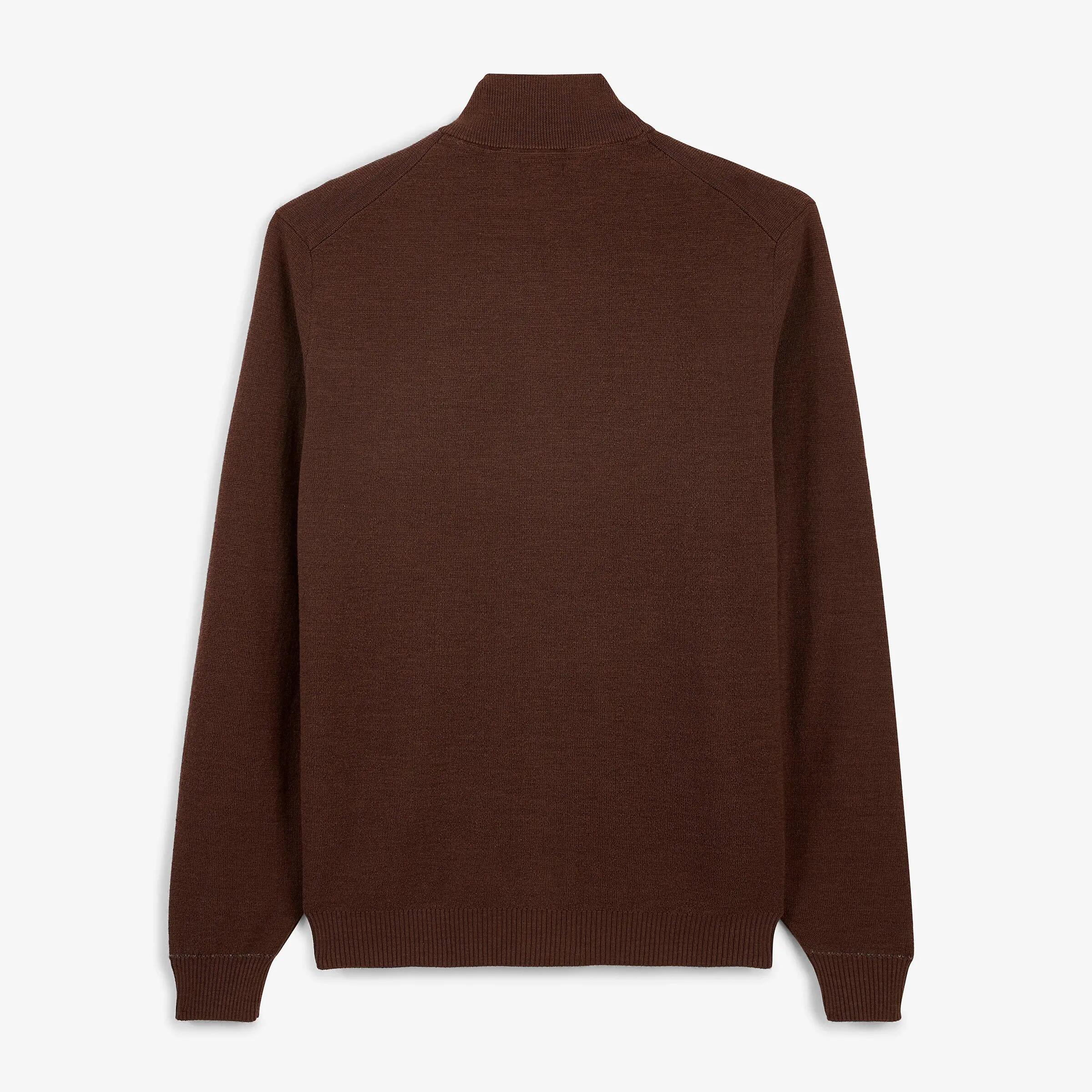 Gilet zippé laine marron Malone 3/6
