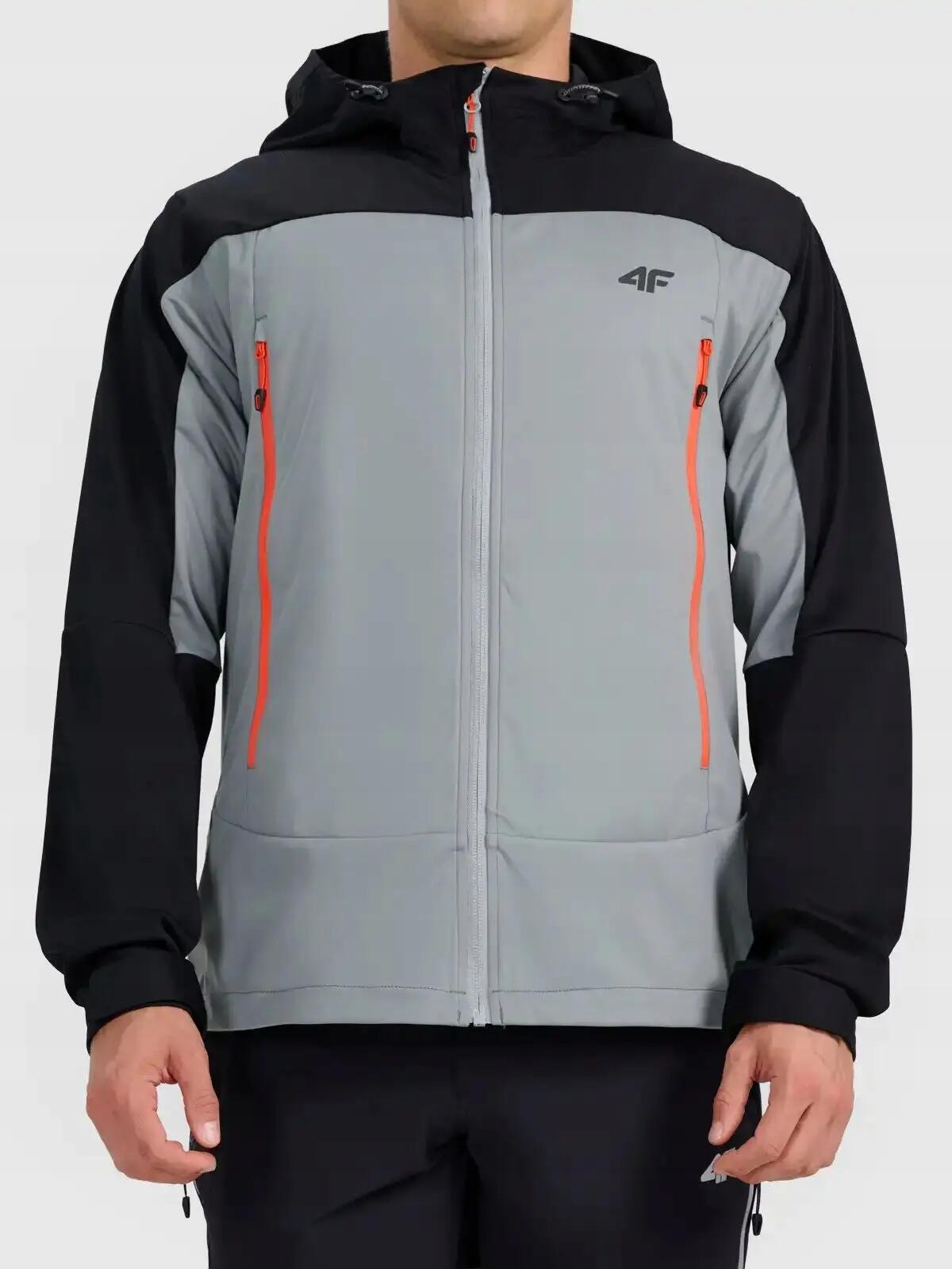 SOFTSHELL MĘSKI 4F KURTKA TREKKINGOWA CZARNA 3/7