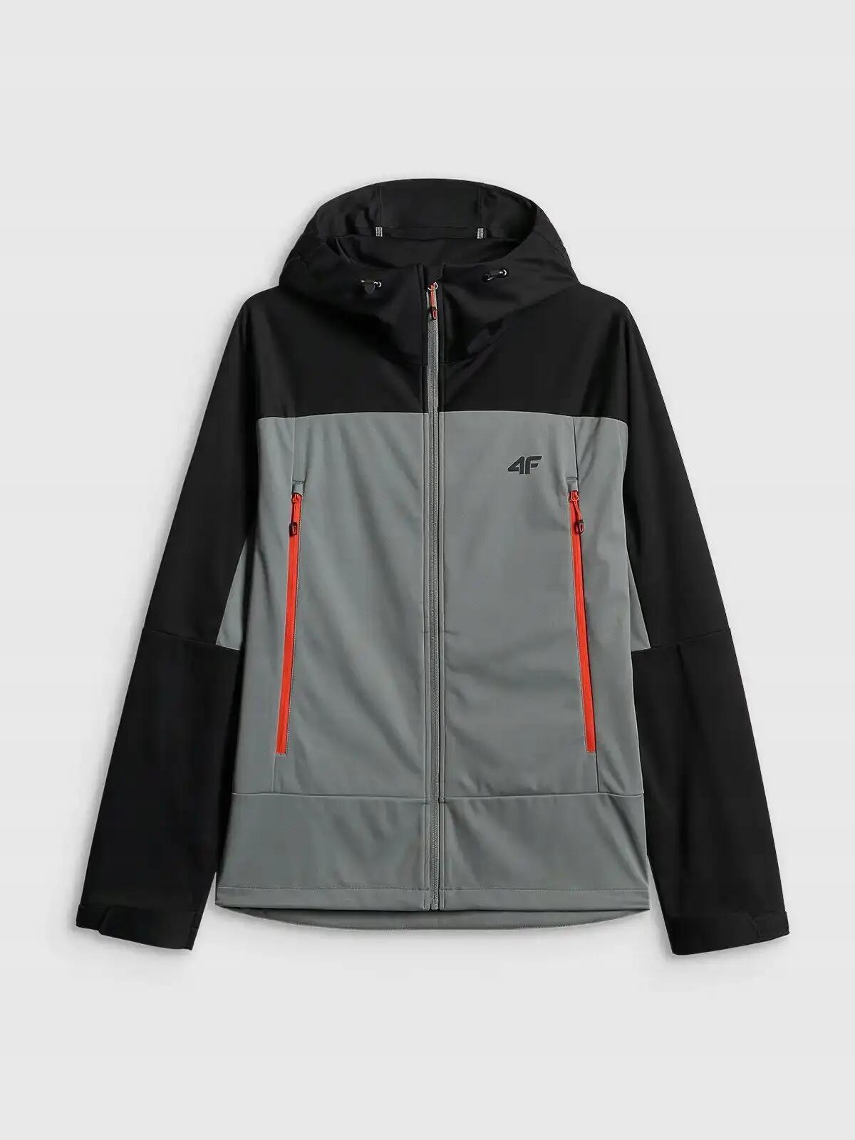 SOFTSHELL MĘSKI 4F KURTKA TREKKINGOWA CZARNA 2/7