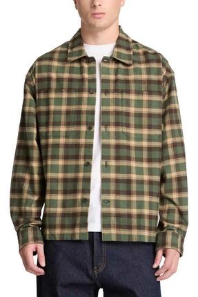 Chemise - Homme - Flanelle coton, manches longues - Beige