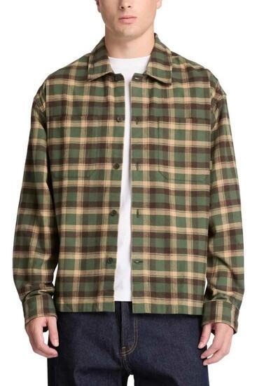 Chemise homme - Flanelle 100% coton - Regular - Carreaux - Vert