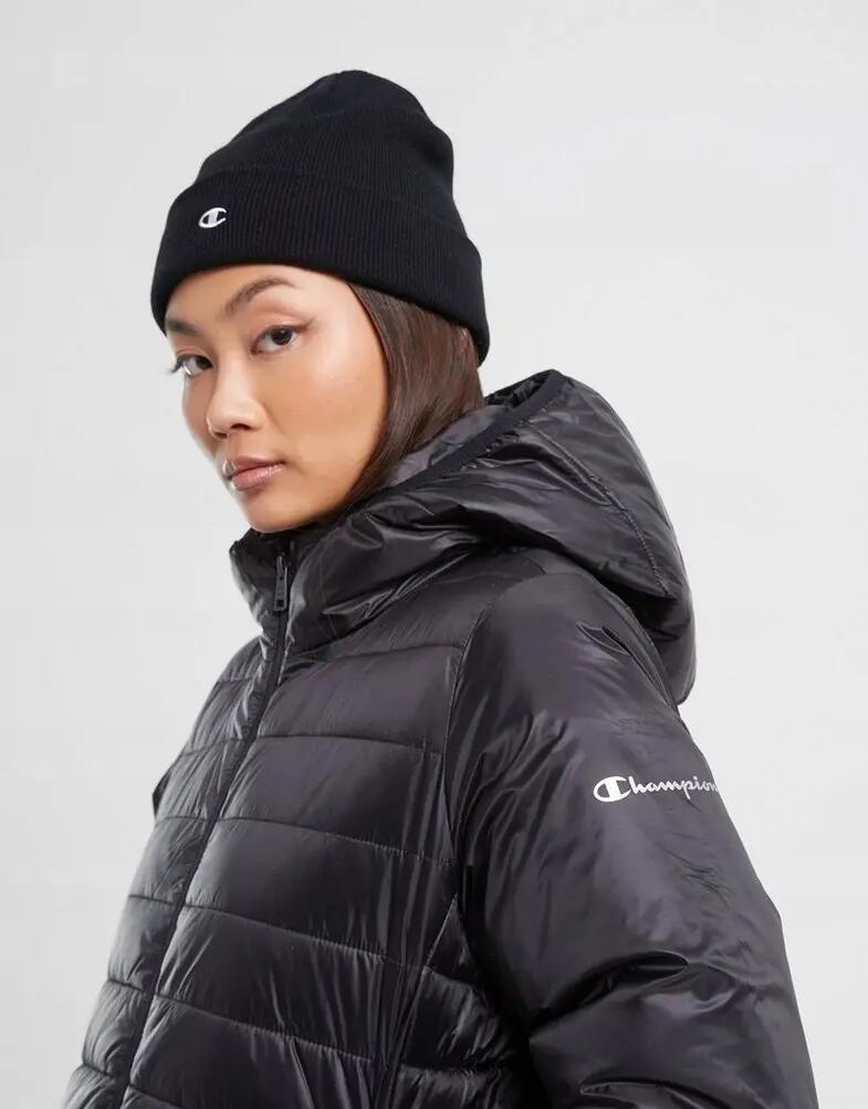 KURTKA DAMSKA ZIMOWA Z KAPTUREM CHAMPION HOODED POLYFILLED    Z KAPTUREM  CZARNA 3/6