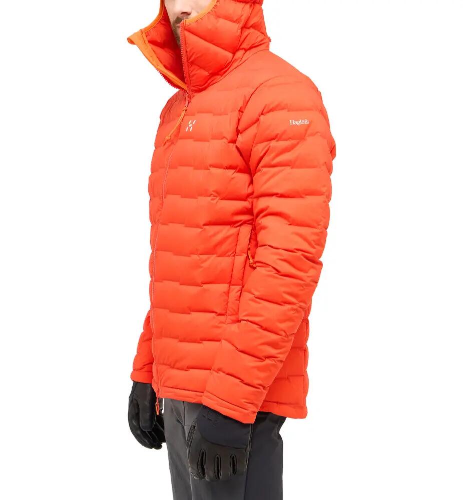 Kurtka Męska Turystyczna Puchowa Spitz Down Hood Habanero 2/11